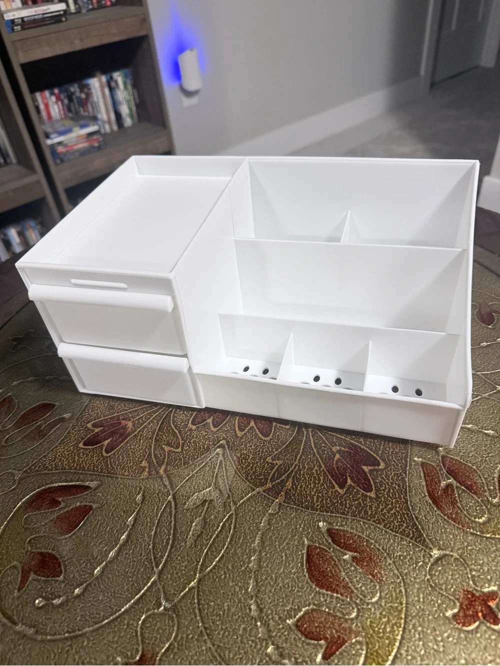 White Modular Desk Organizer/Cosmetic - Multi-Compartment Storage